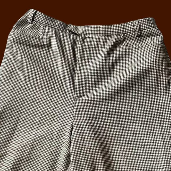 Tristan & Iseut Houndstooth Wool Trousers • Made in Canada • Size 6-8 - Picture 4 of 4